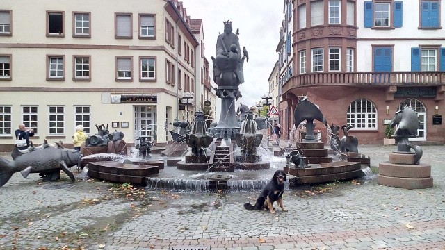 Der Kaiserbrunnen in der Innenstadt spiegelt die Geschichte und den Charakter von Kaiserslautern wider. 