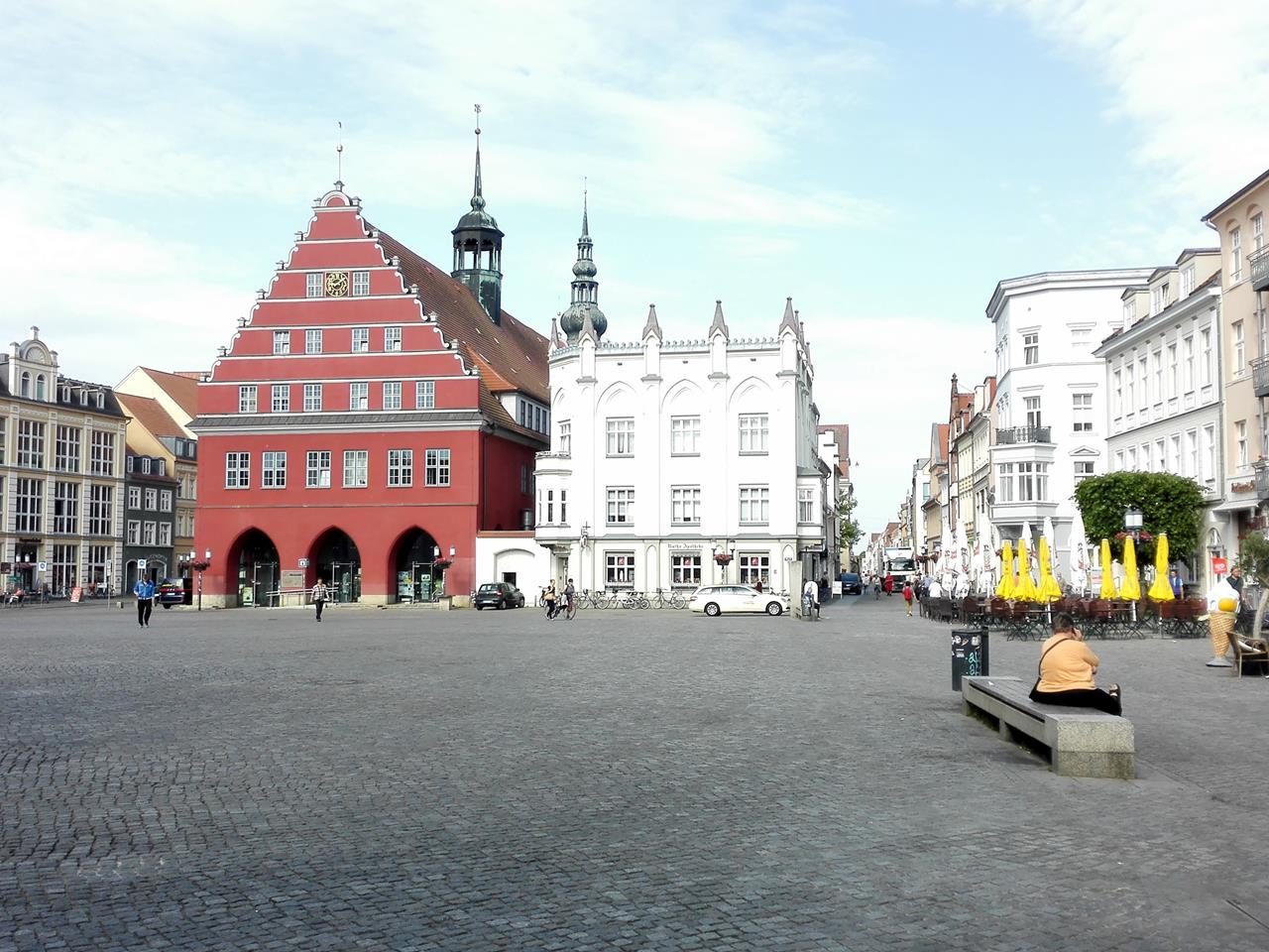 Historische Bauten am Marktplatz von Greifswald