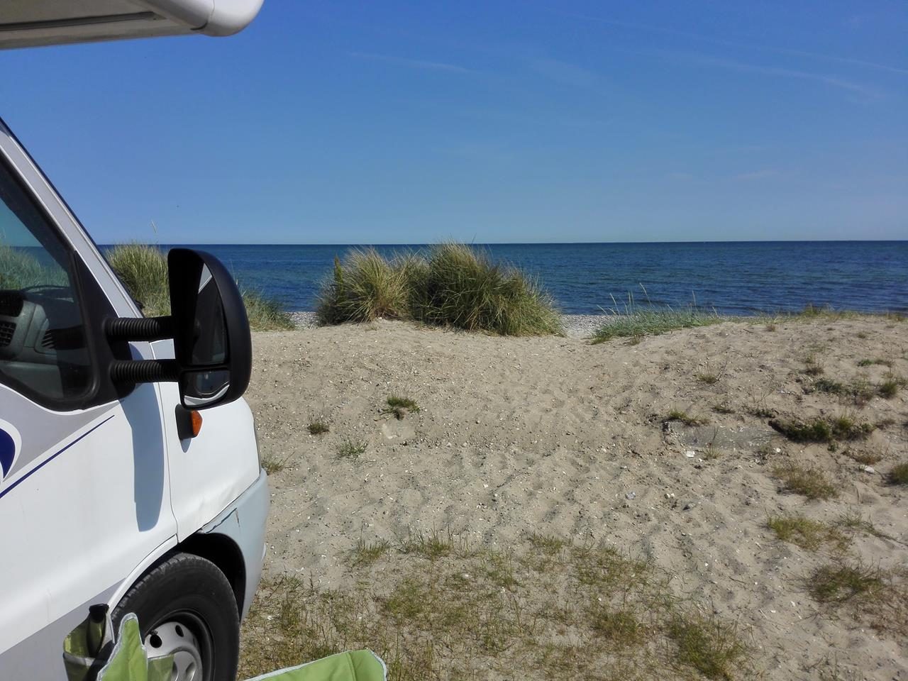 Wir stehen quasi direkt am Strand