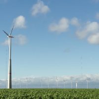 Sturm über dem Windtestfeld