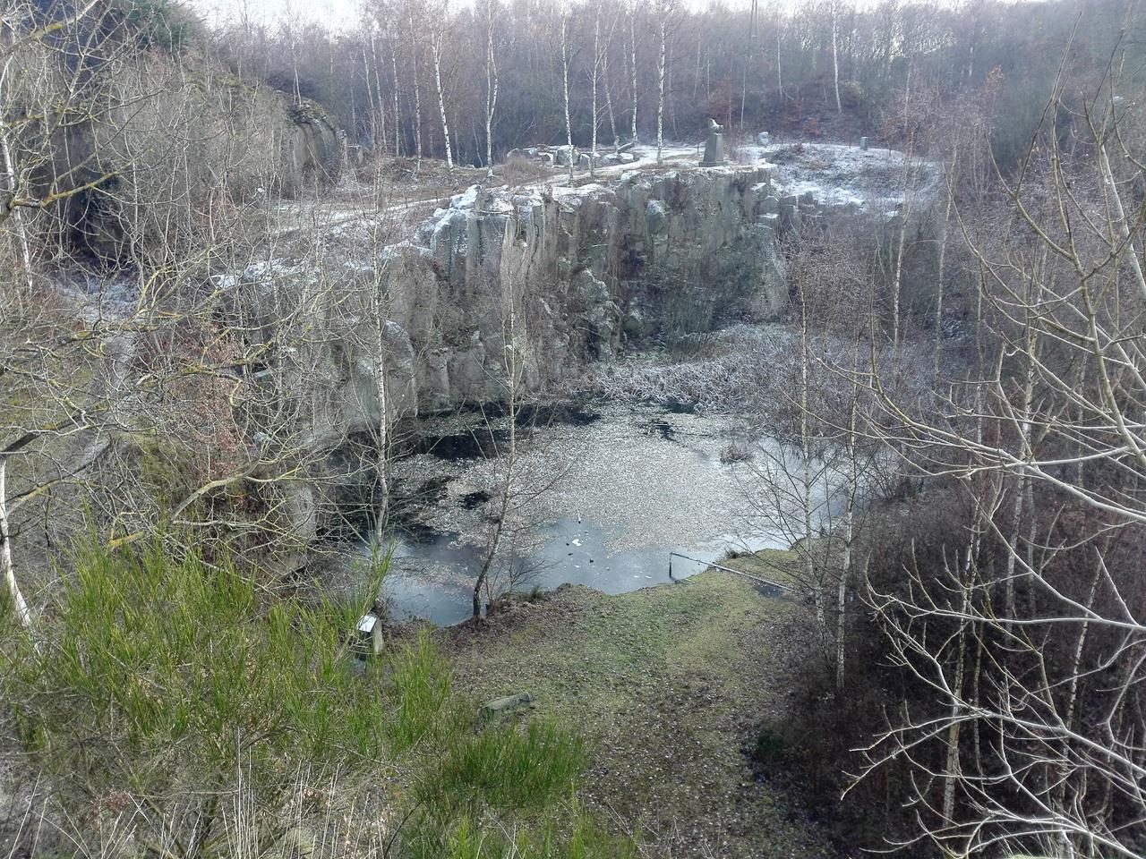 Blick in einen der Basaltsteinbrüche