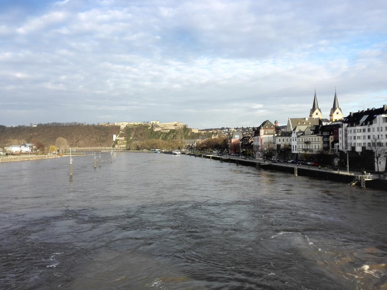 Am Deutschen Eck in Koblenz