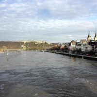 Am Deutschen Eck in Koblenz