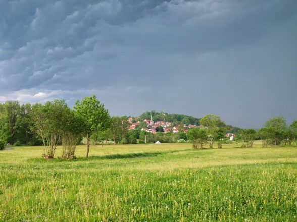 Rennen vor dem Gewitter