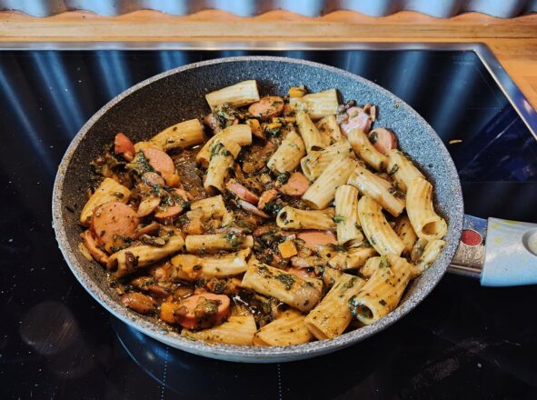 Herbstpfanne im Winter